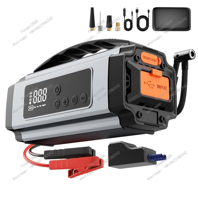 Portable Jump Starter - Bomba de Ar Portátil para Pneus