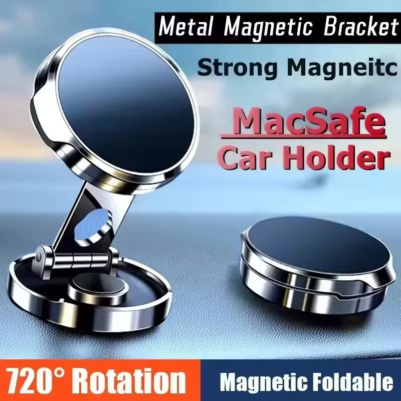 Car Phone Holder Magnetic - Suporte Magnético Redondo Dobrável para Carro,