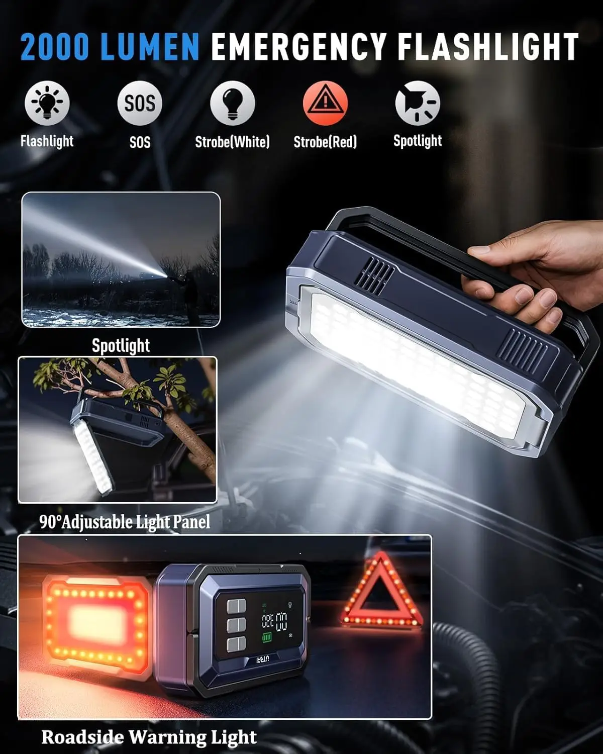 Iniciador de Bateria com Compr - Portable Jump Starter avaliação e preço