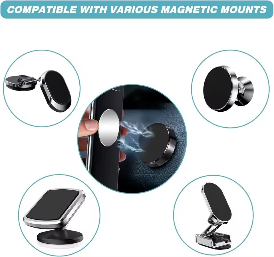 1/50 Peças Placa Metálica Magn - Car Phone Holder Magnetic avaliação e preço