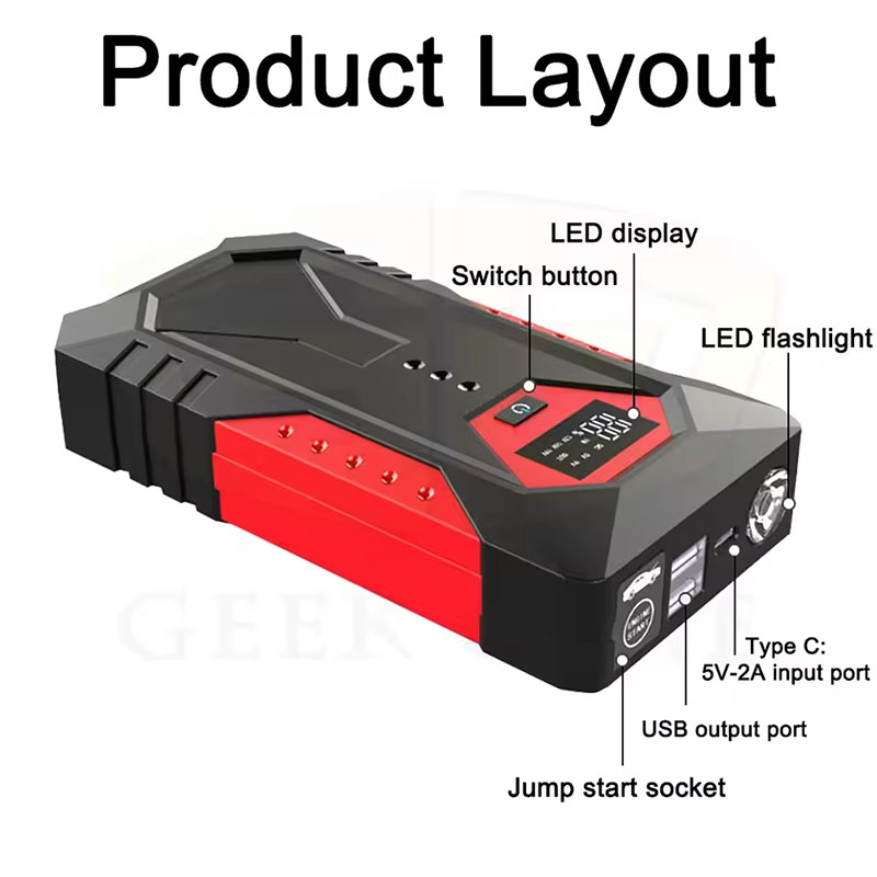 Arrancador de Bateria Portátil - Portable Jump Starter avaliação e preço