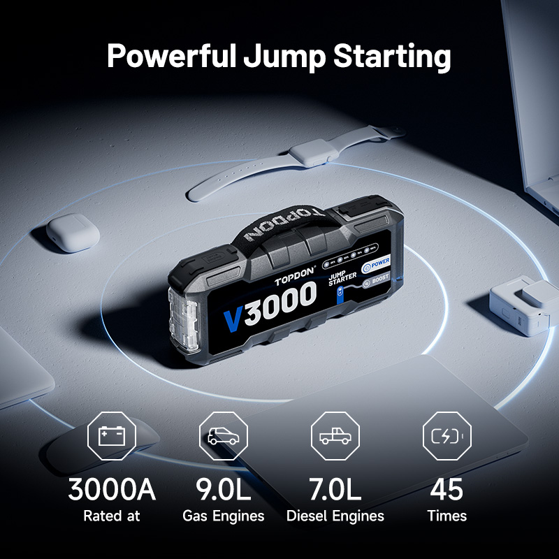 TOPDON V3000 3000A PD60W Carre - Portable Jump Starter avaliação e preço